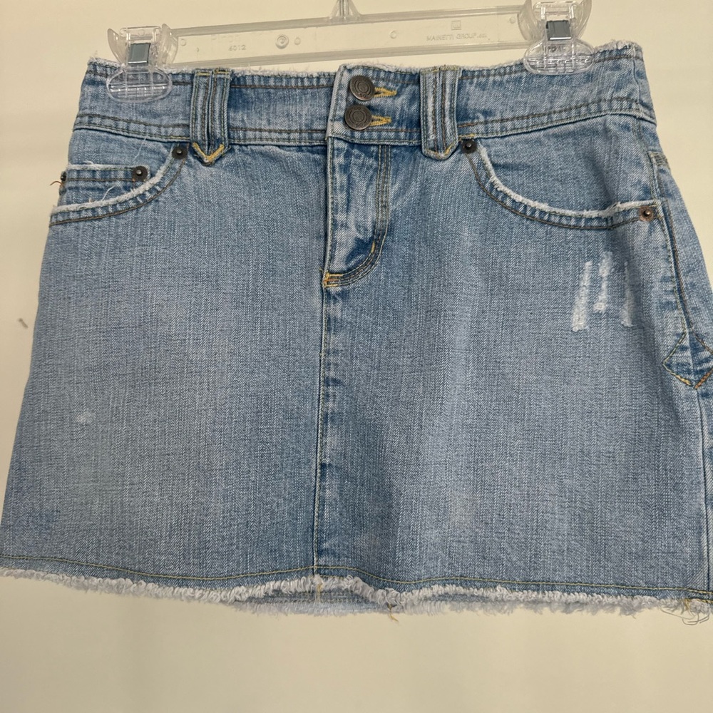 Jean mini skirt, size 0, by SO